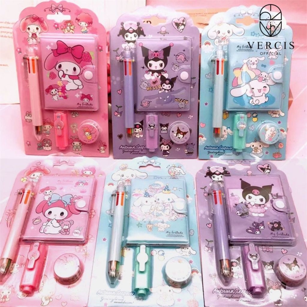 

Buku Diary 4in1 Buku Memo Anak Sekolah Notebook Alat Tulis Anak Hadiah Ulang Tahun Anak kado Anak Souvernir