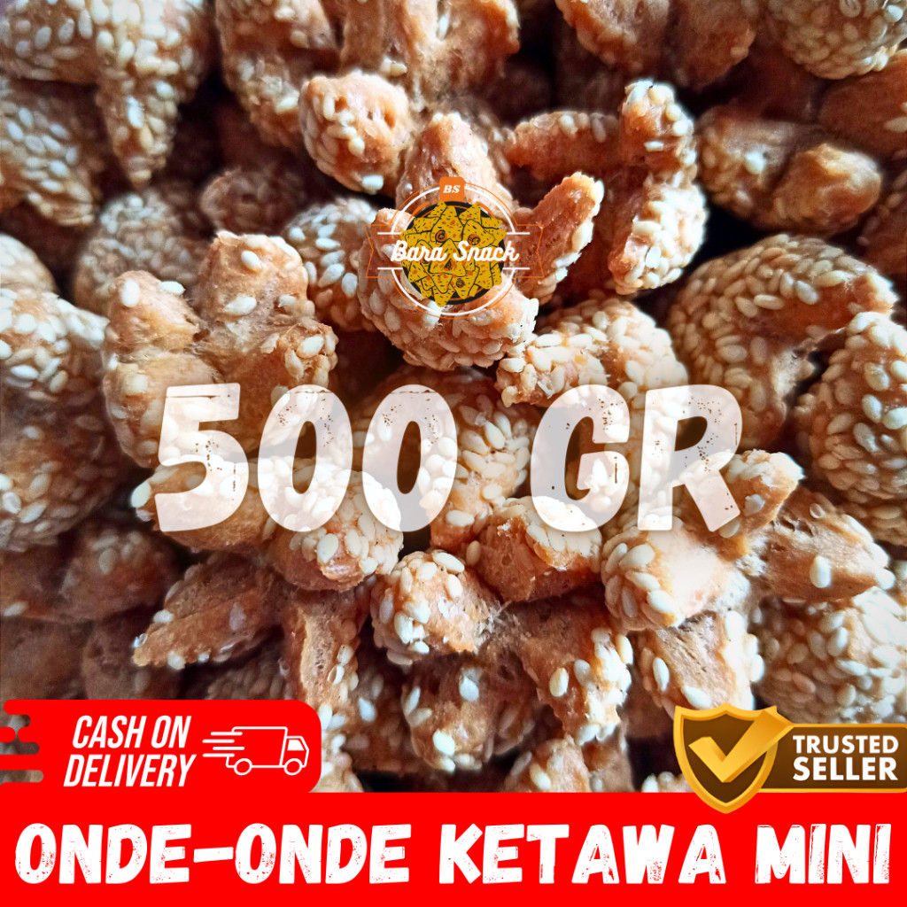 

[ 500gr ] Onde Onde Ketawa Mini Wijen / Onde Onde Pecah / Camilan Snack Kiloan Murah -B
