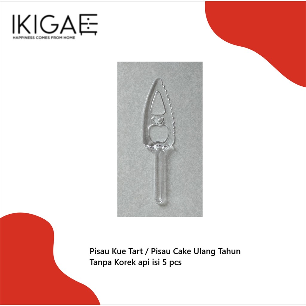 PISAU KUE TART / PISAU CAKE  ULANG TAHUN TANPA KOREK API ISI 5 PCS
