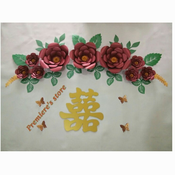 Ready COD Dekorasi sangjit / dekorasi lamaran / paper flower sangjit