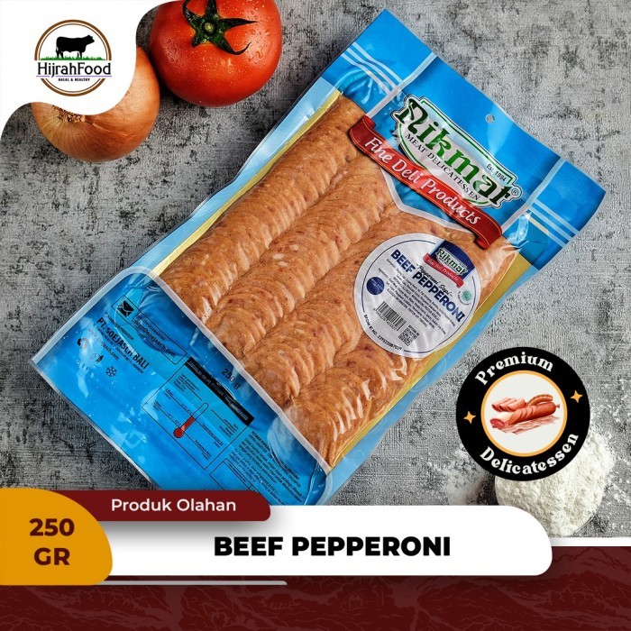 

Nikmat Beef Pepperoni | Daging Sapi Pepperoni Premium Delicatessen 250 gram