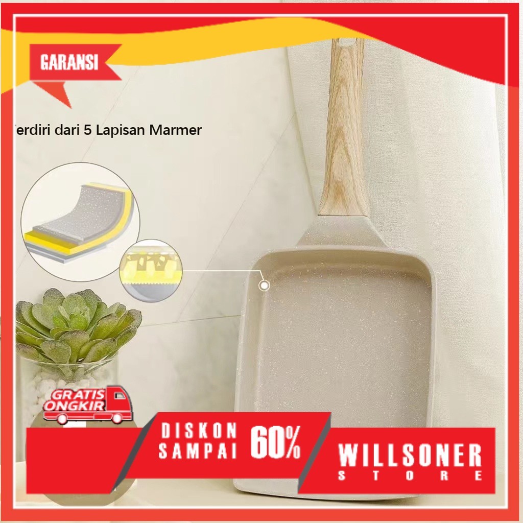 Tamagoyaki Panci Wajan Penggorengan Telur Anti Lengket Omelette-BAYAR DI TEMPAT [COD][GRATIS ONGKIR]