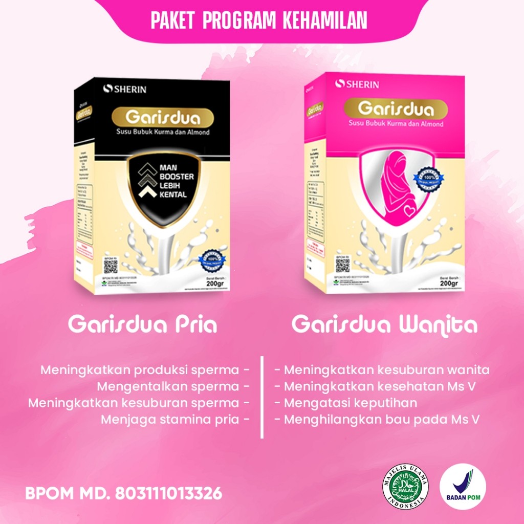 

Susu GARISDUA 200 gr ORIGINAL | SHERIN | Susu Promil Wanita/Pria