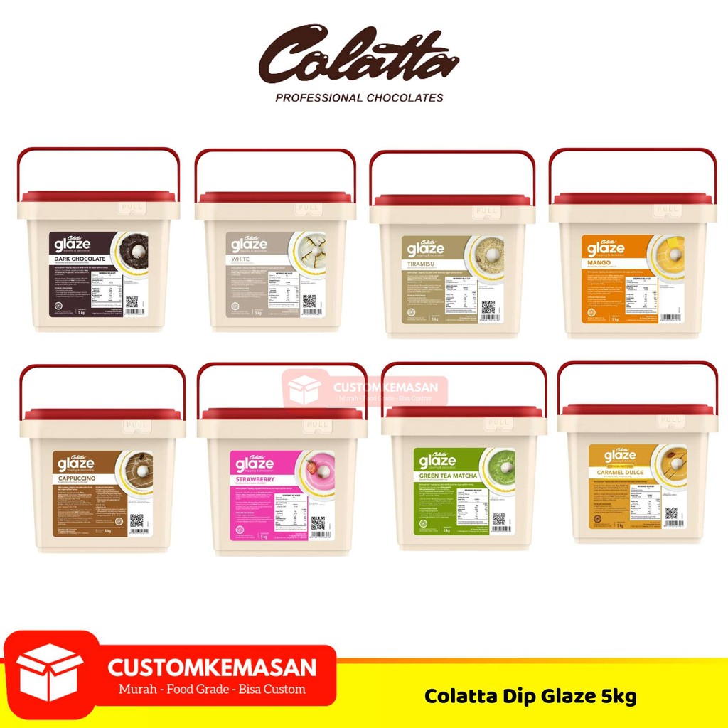 

Colatta Glaze 5kg / Selai Dark Cokelat / Selai Tiramisu / Selai Roti / Topping Selai Colatta Glaze