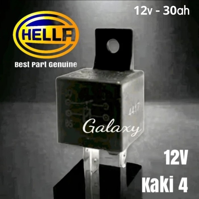Express * Relay Hella - Asli Original 100% - 12v kaki 4 / 12v kaki 5 87a / 24v kaki 4