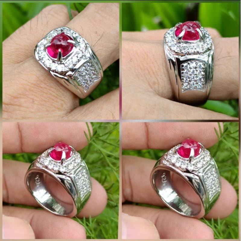 CINCIN BATU AKIK MERAH DELIMA SIAM MD BANGKOK ASLI HQ