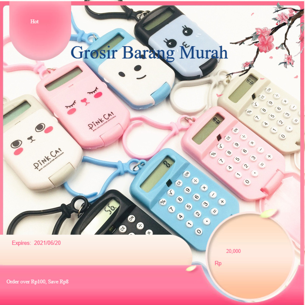 

Lucu Banget Kalkulator Mini Kalkulator Saku Portabel Gantungan Kunci Kalkulator Kantor Stationary