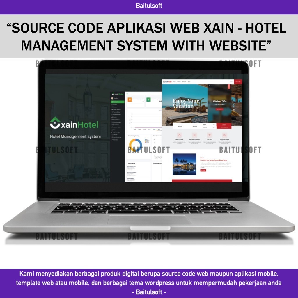 SOURCE CODE APLIKASI WEB XAIN - HOTEL MANAGEMENT SYSTEM WITH WEBSITE BLASTCODE
