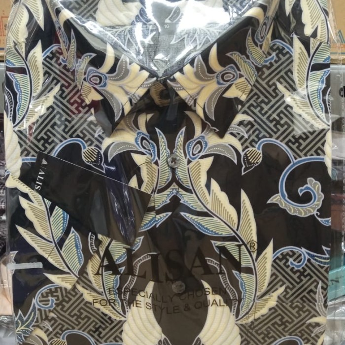 Kemeja Batik Alisan Printing Lengan Pendek size 16 motif A