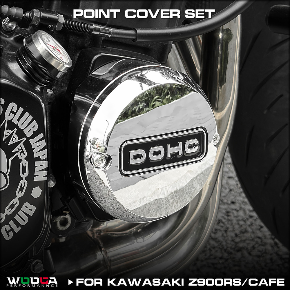 # Z900RS Point Cover Set For Kawasaki Z900RS Cafe 2018-2025 Z1 Style Chrome DHOC Engine Clutch Guard