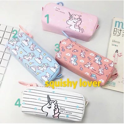 

[New Collection]PROMO Kotak pensil unicorn/Tempat pensil unicorn termurah /seleting besar