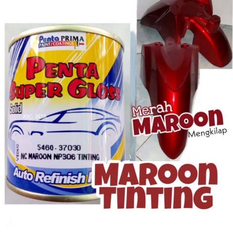 Cat Penta Super Gloss NC Maroon Np306 Tinting Merah Maron 1Liter