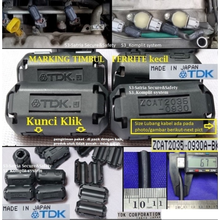 Sedang ferrite magnet kabel booster busi koil injector cdi mobil motor