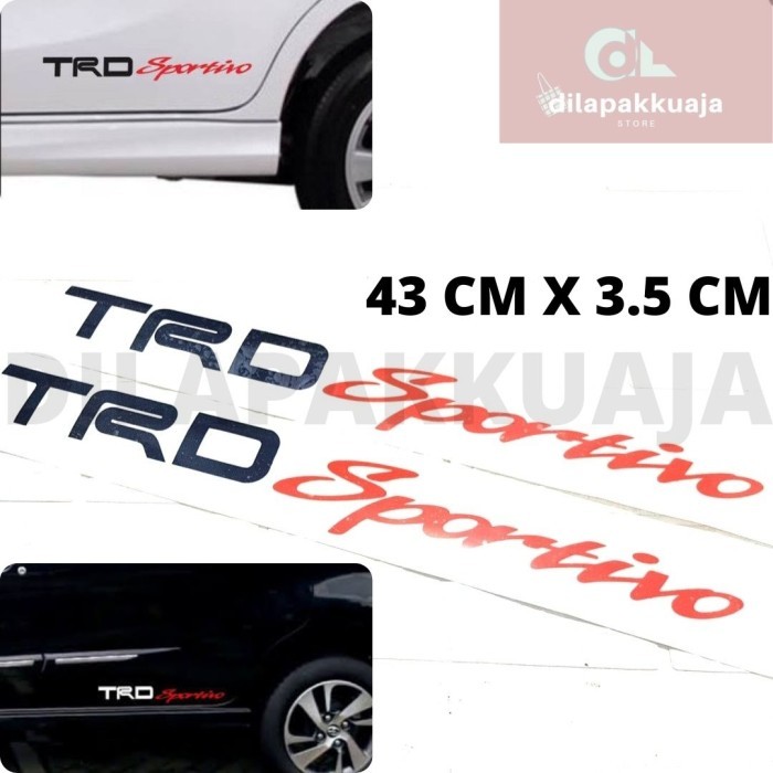 Sticker Mobil TRD Sportivo Innova Rush Yaris Agya Calya Avanza OEM - Putih Merah