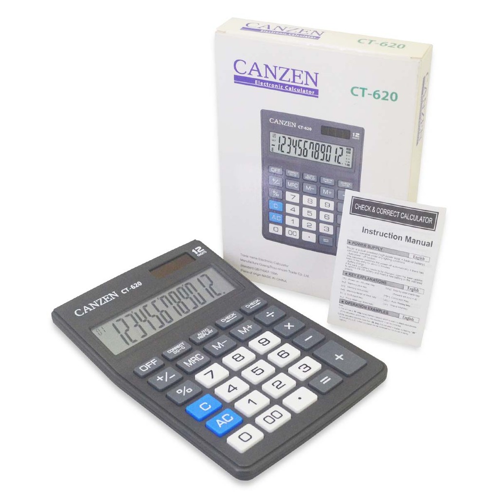 

CANZEN CT-620 Kalkulator Check And Correct Calculator 12 Digits CT-620