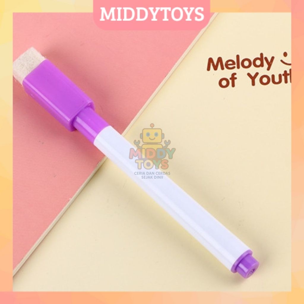 

MIDDYTOYS - SPIDOL WARNA UNGU / WIPE AND CLEAN / SPIDOL ANAK DENGAN PENGHAPUS