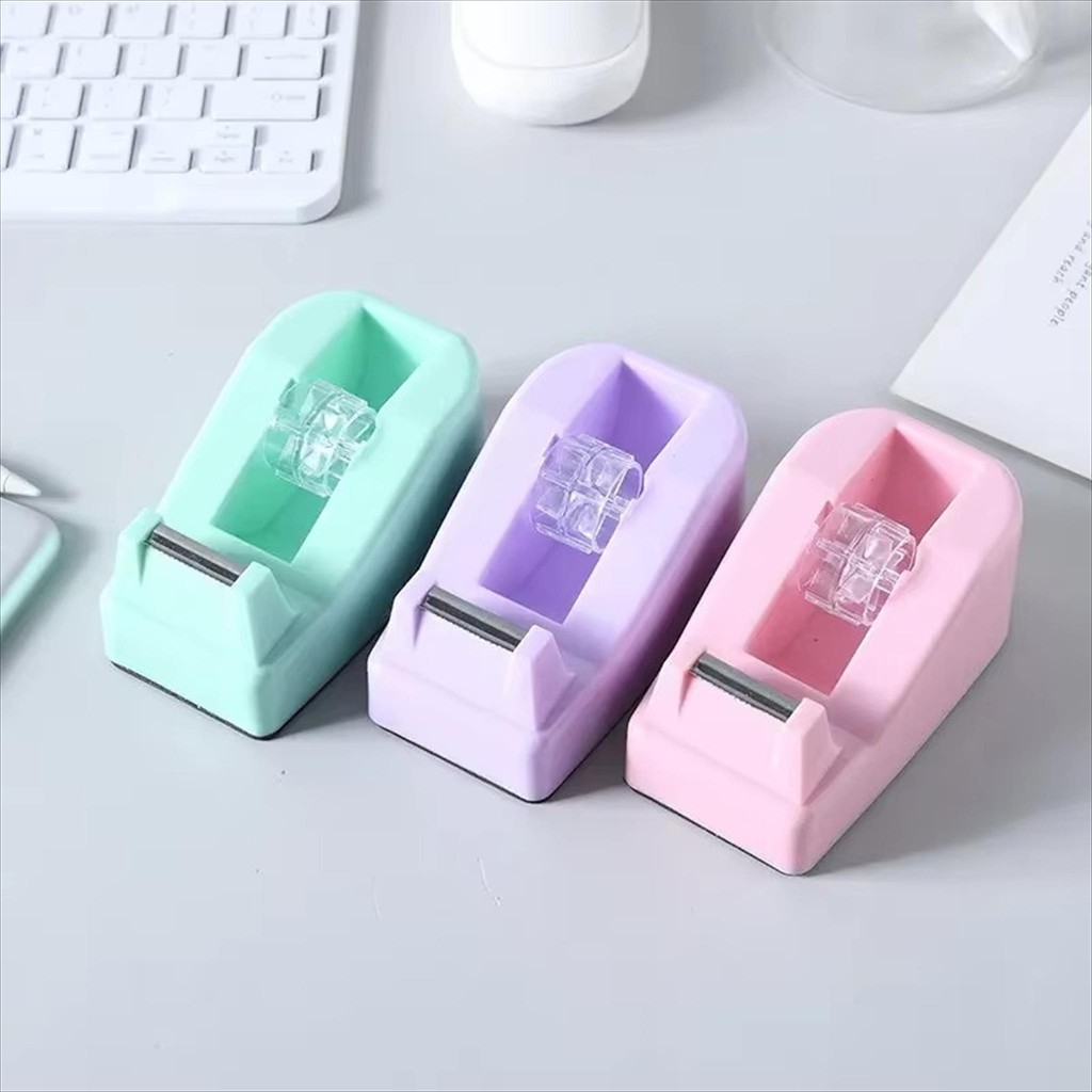 

NAS Tape Dispenser Pastel Kecil / Tempat Solatip Isolasi Selotip Mini / Tape Cutter / Pemotong Pita Perekat