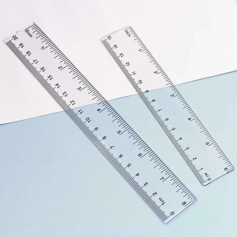 

15cm 20cm 30cm Clear Plastic Acrylic Straight Rulers Multifunction DIY Drawing Rulers For Kids Students Office School Stationery