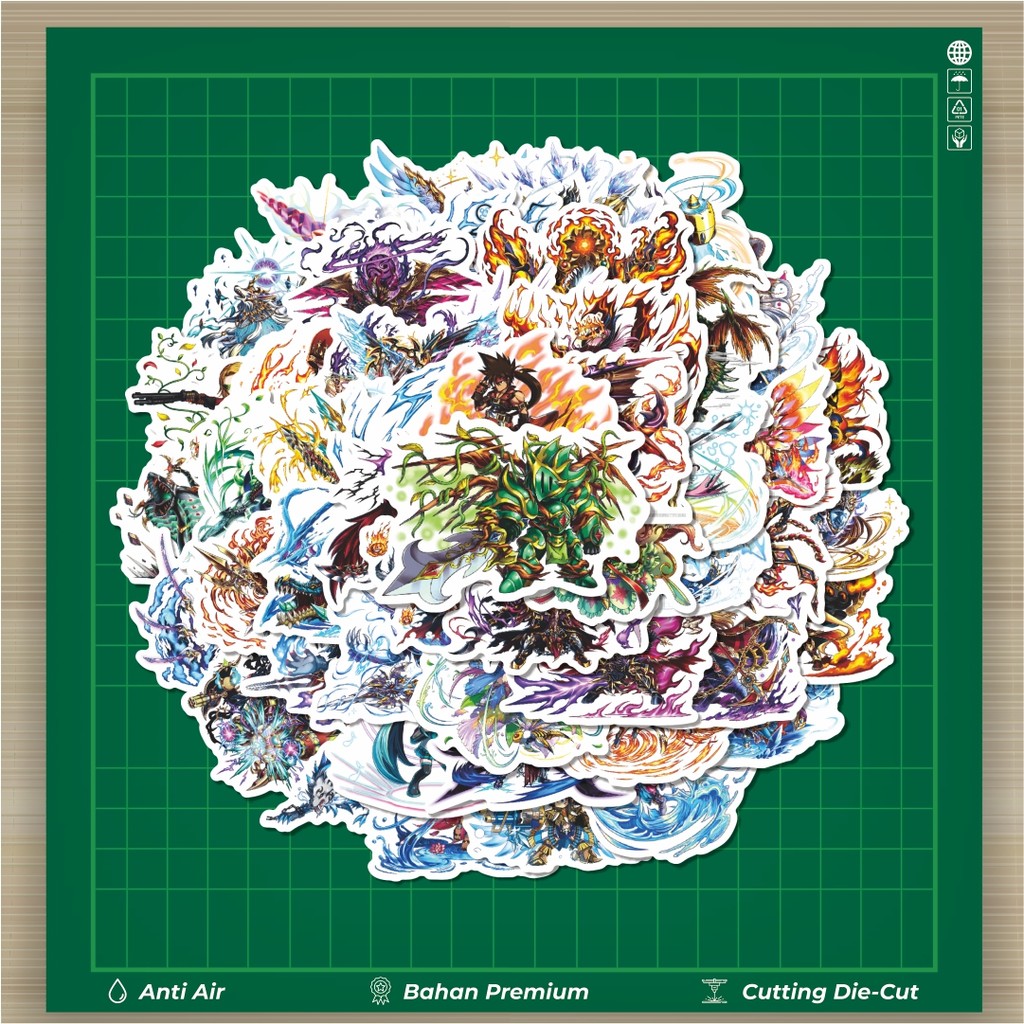

HOT 50 PCS STIKER Stiker Game Series Brave Frontier Karakter Mix 5 Stiker Fashion Cars Decal Dingin Kartu Album Custom Vinyl Anti Air- Sticker Aesthetic Buku Journal Koper Casing HP Tablet Laptop Helm Motor Botol Minum