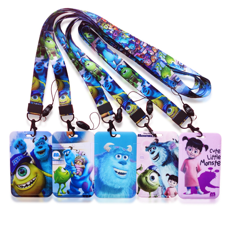 

Disney Monsters University Card Holder Lanyards Cartoon Neck Strap Card Case Anime ID Badge holder Credentials Retractable clip