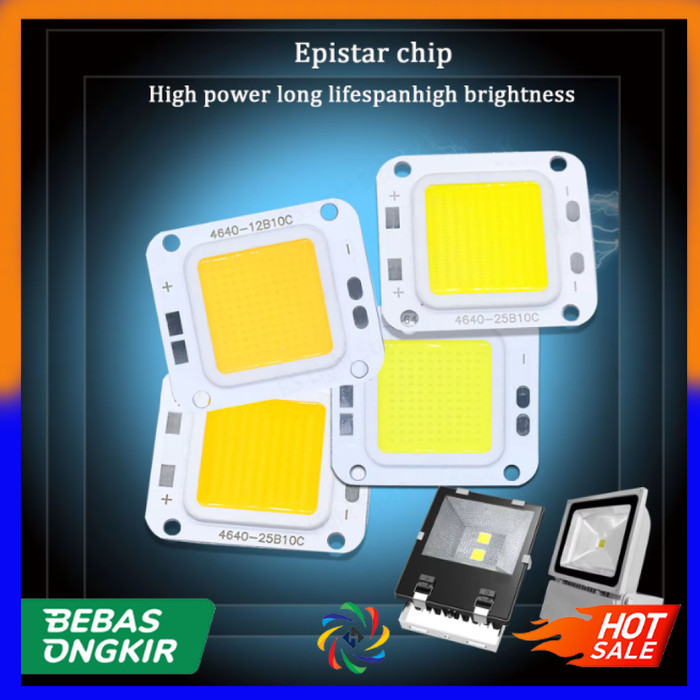 Chip Lampu LED COB Flood Light Spotlight Cool White 100W