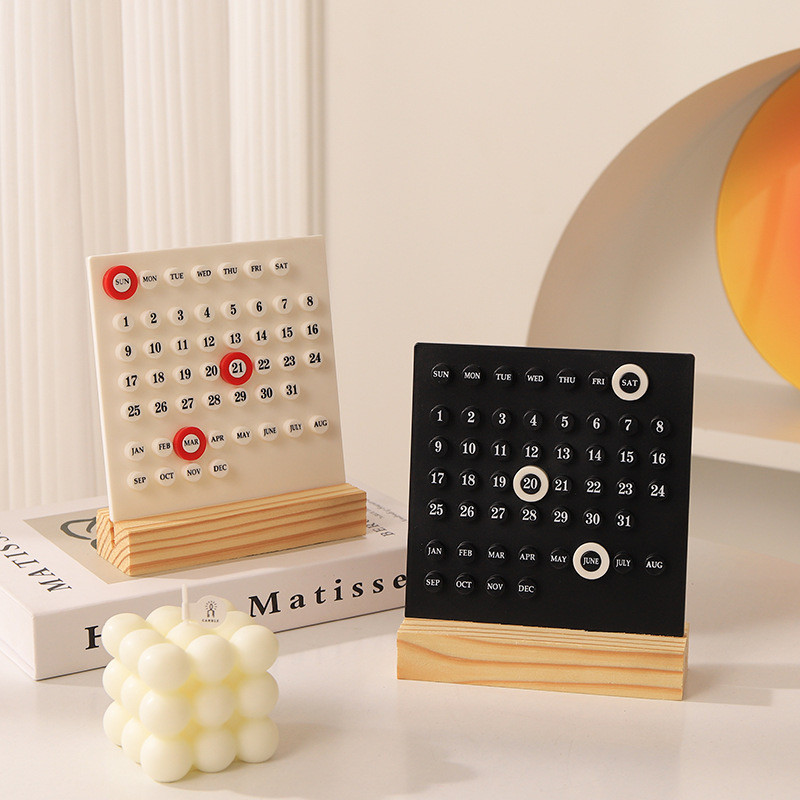 

HIKI Desk Calendar/ Perpetual Calender / Kalender Meja Lucu / Korean Style Calendar / Kalender Abadi Aesthetic / Home Decoration / Mid Century Decor