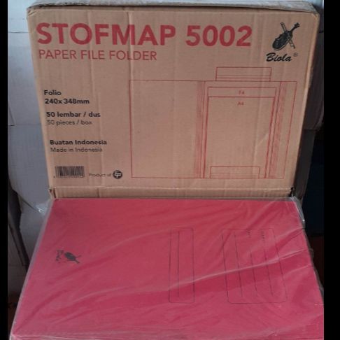 Map Kertas Biola 5002 Merah Per Dus Isi 50