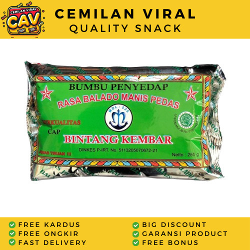 

CAV BUMBU BALADO BINTANG KEMBAR 1Kg Bumbu Asin Cabe Bubuk Aida