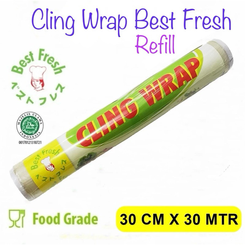 Wrapping Best Fresh Refill 30 Cm x 30 M Bestfresh Wrap Roll 30cm x 30m Plastik Wrapping Film Kue