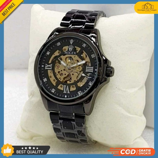 Jam Tangan Pria Fashion Rolex Sport 9036 Automatic Strap Stainless Steel - Bisa Bayar Ditempat - COD