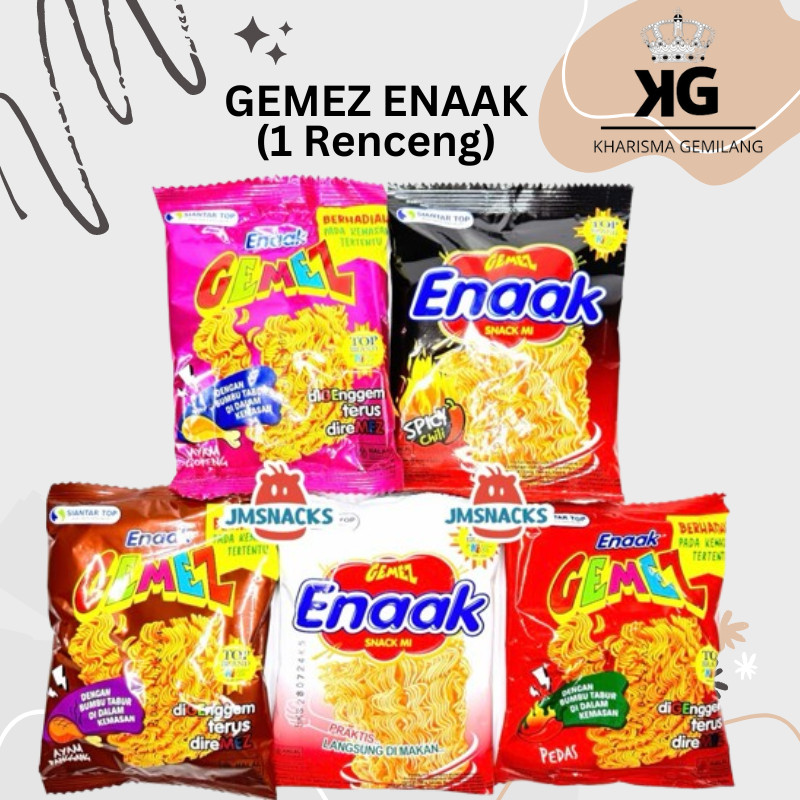 

KG - GEMEZ ENAAK (Varian 1 Renceng Isi 10 Pcs) Mie gemes kremez kremes enak termurah viral Anak Dewasa Pedas Asin