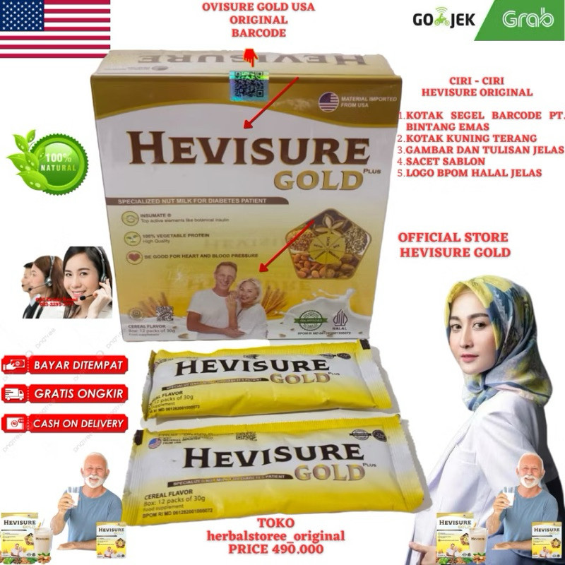 

HEVISURE GOLD MILK SUSU OBAT DIABETES KENCING MANIS INSULIN PANKREAS 12 SACHET