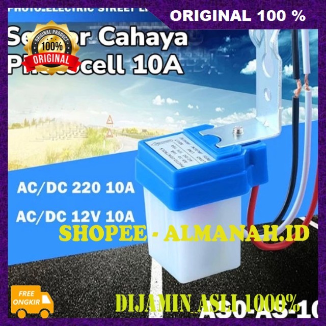 [BISA COD] Photocell Sensor Cahaya Saklar Sensor Cahaya Lampu Otomatis Photo Cell Sensor Cahaya 220V