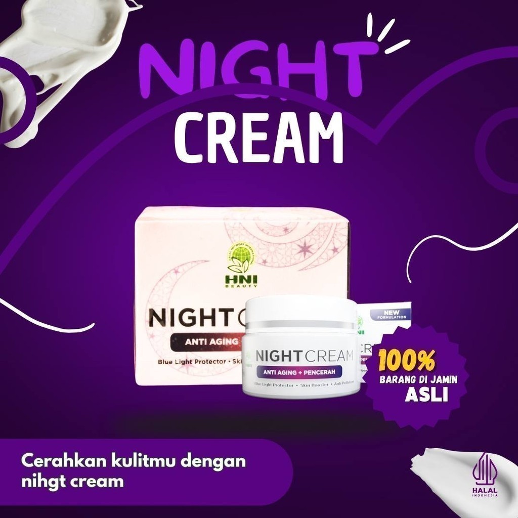 

TERMURAH BEAUTY NIGHT CREAM HNI HPAI 15GR EXP 2025 CNTG98