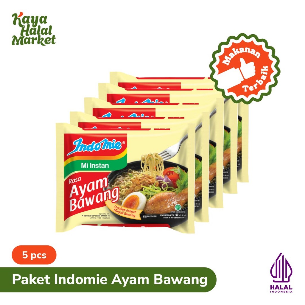 

Paket Indomie Kuah Ayam Bawang 5pcs Mie Instan Kaya Halal Market