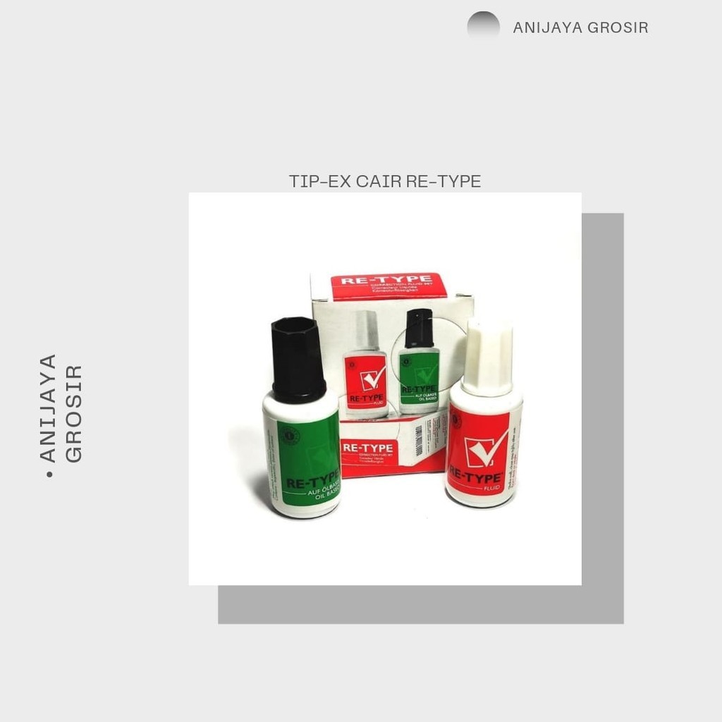 

TIP-EX CAIR RE-TYPE BERKUALITAS (PER PCS)