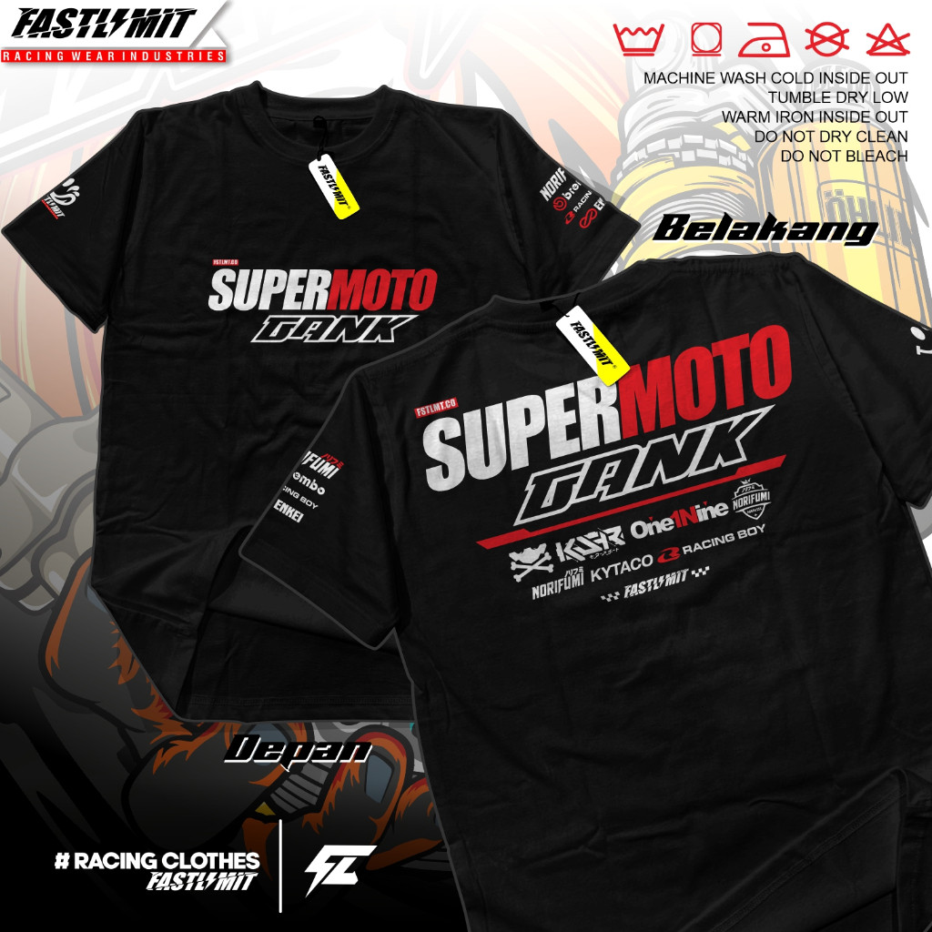 Baju Kaos Supermoto Gank CRF WR DTRACKER KLX KTM cotton combed premium kaos racing original All