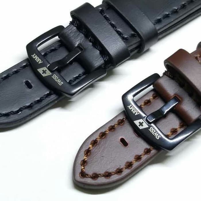 TALI KULIT JAM TANGAN SWISS ARMY 22MM 24MM LEATHER STRAP TALIJAM