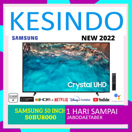 SAMSUNG 50BU8000 UHD 4K MART TV 50 INCH UA50BU8000 NEW 2022 / 50AU8000