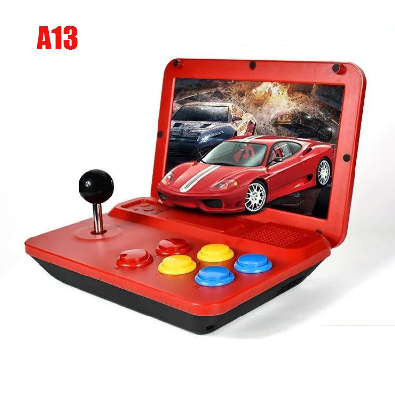 

Powkiddy A13 Retro Game Arcade 10 Inch Hd Large Screen Game Machine Folding Flip Rk3128 Chip Cpu Simulator Detachable Joystick