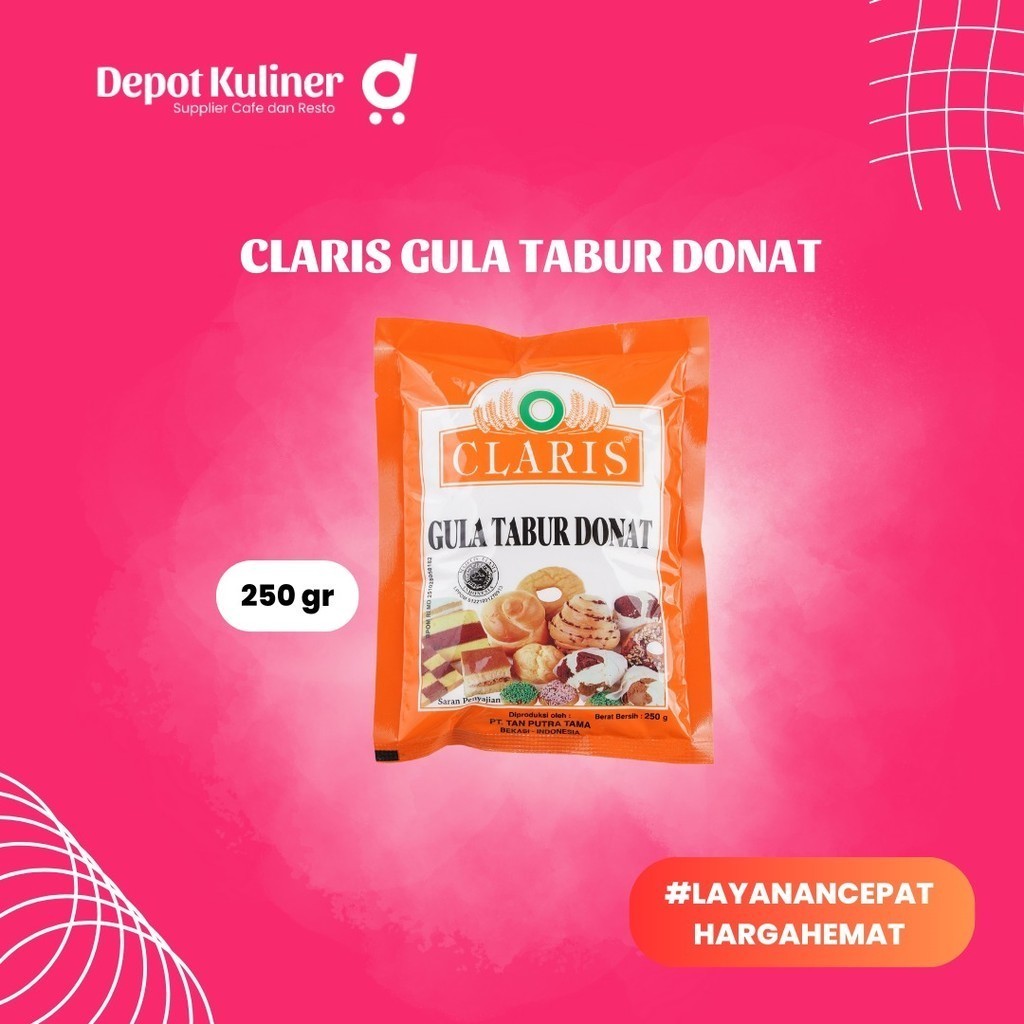 

Claris Gula Tabur Donat 250 Gr Gula Donut Sugar