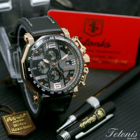 Jam Tangan Pria Tetonis 6012 Original free boxx