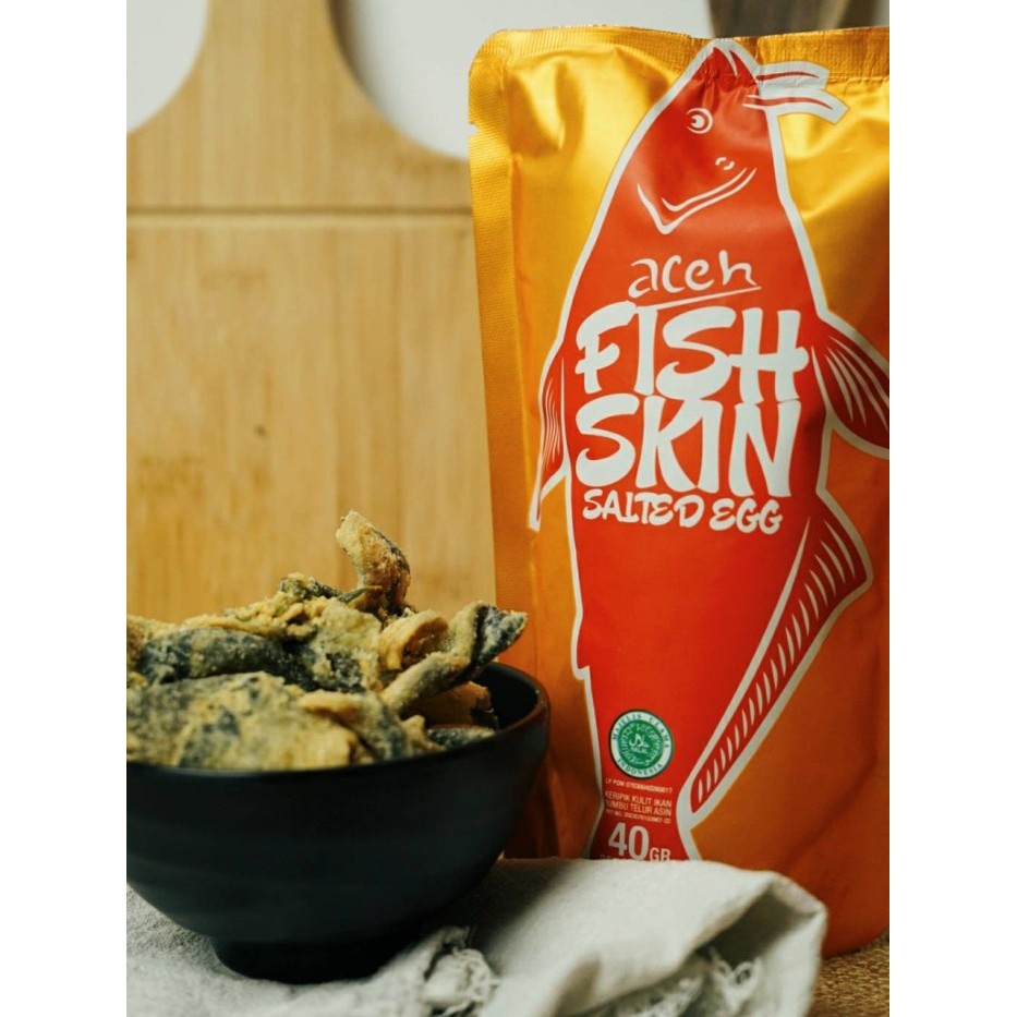 

⭐BISA COD⭐ SALTED EGG FISH SKIN - KULIT IKAN TELUR ASIN 40GR 2 VARIAN RASA - Original