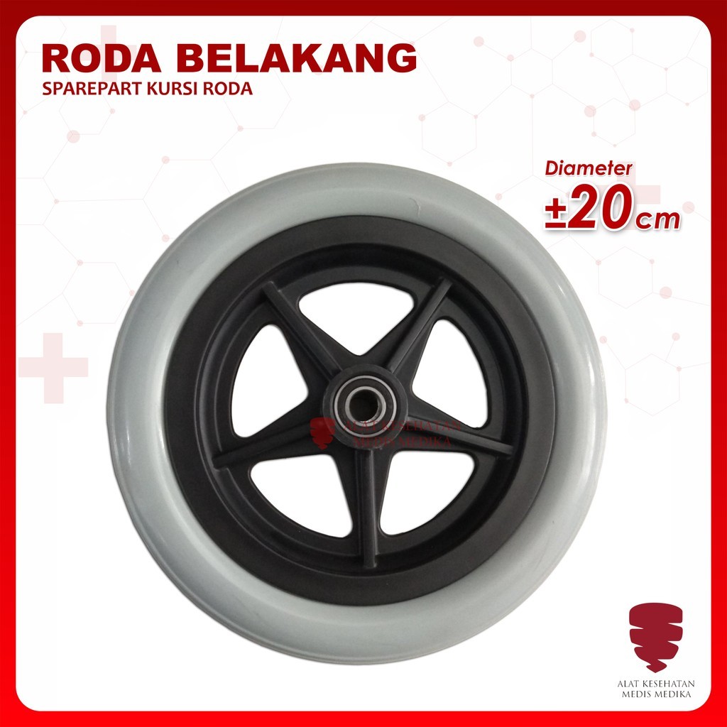 Roda Belakang Kursi Roda Travelling Sparepart Suku Cadang Wheelchair