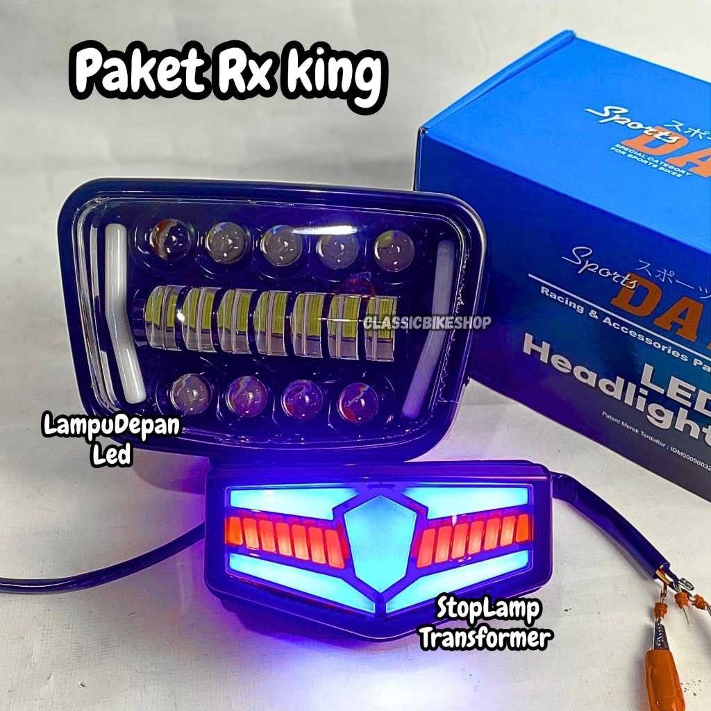 LAMPU DEPAN RX KING SET BATOK OVAL LAMPU DEPAN HEADLAMP RX KING LAMPU STOP LED STOPLED RX KING