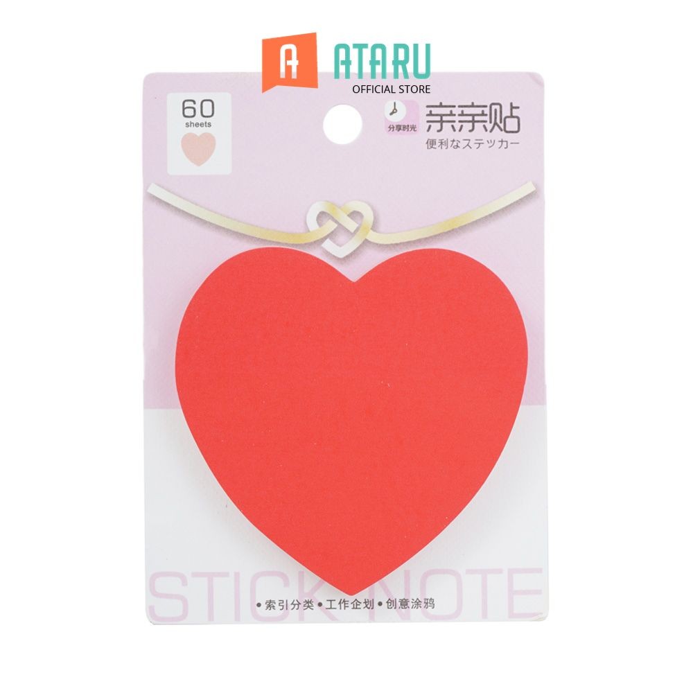 

Ataru Sticky Note Heart - Merah Memo Tempel Tempelan Catatan Pengingat Perlengkapan Tulis Sticky Reminder Notes
