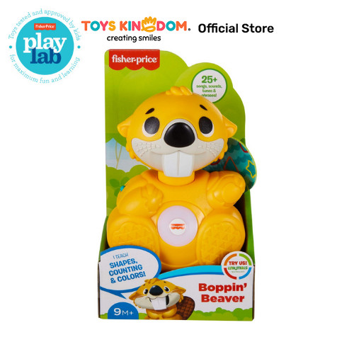 Toys Kingdom Fisher Price Linkimal Boppin Beaver Gtj74 Toys Kids Toy Boneka Karakter Bunyi Musik Dol