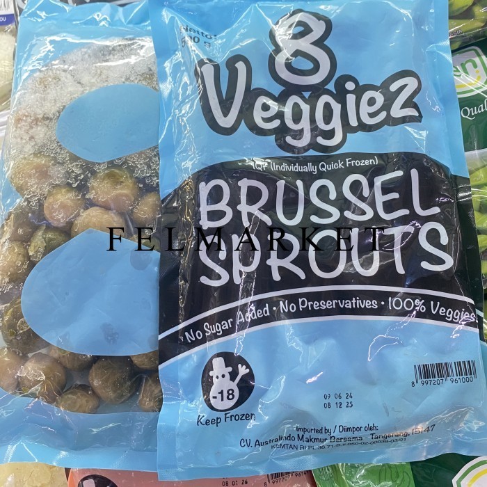 

8 Veggiez Iqf Brussel Sprouts / Brussel Beku / Kol Mini Frozen / 500 grm