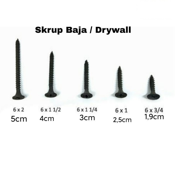 Scrup Gypsum - Baut Gypsum - Paku Gypsum 1 inc - 2 inch