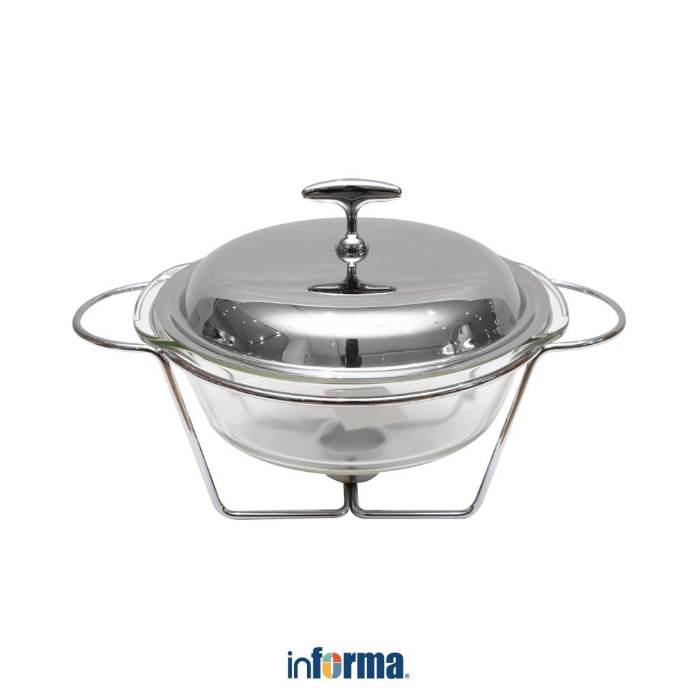 Informa Appetite 2 ltr Casserole Penghangat Makanan Ellipse Round Food Warmer Dengan Penghangat Temp